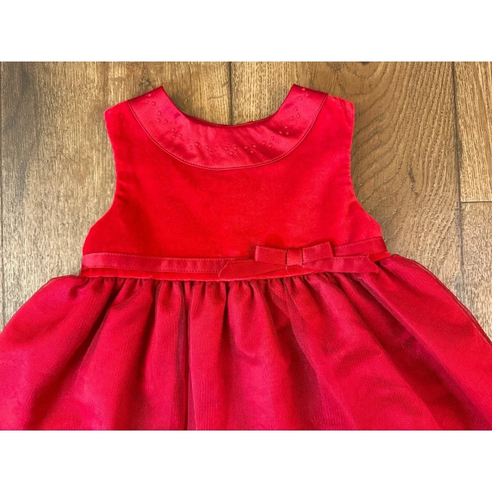Carters Baby Girl 18 Months Dress Party Holiday Red Christmas‎ Valentines Bow